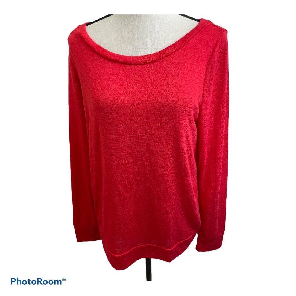 NEWVictoria Secret round collar long sleeve blouse top size Small oversized